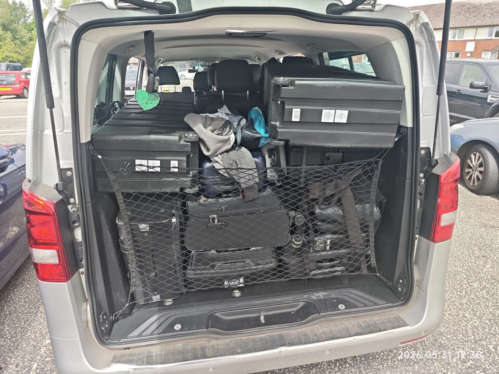 Vito boot packed with hard-case luggage